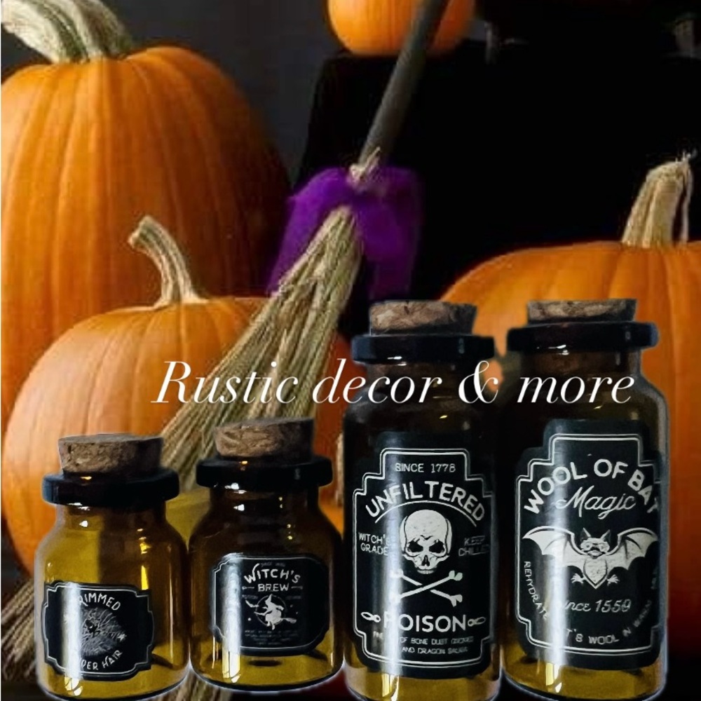 Halloween Gothic Mini Glass Specimen Potion Bottles